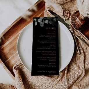 Eukalyptus Wedding Menu Card Menükarte