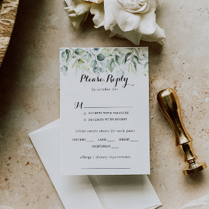 Eukalyptus Wedding Menu UAWG RSVP Karte