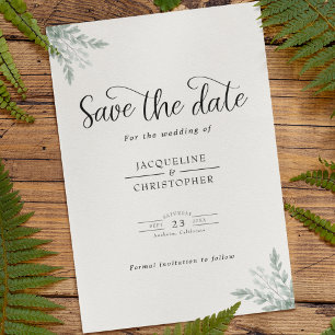 Eukalyptus Wedding Monogram Save the Date