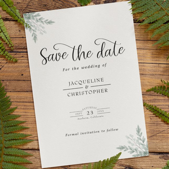 Eukalyptus Wedding Monogram Save the Date (Von Creator hochgeladen)