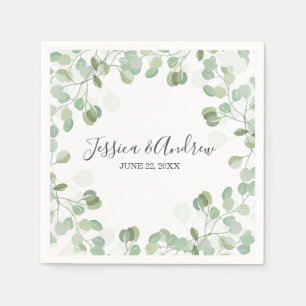 Eukalyptus Wedding Napkin Botanical Personalisiert Serviette
