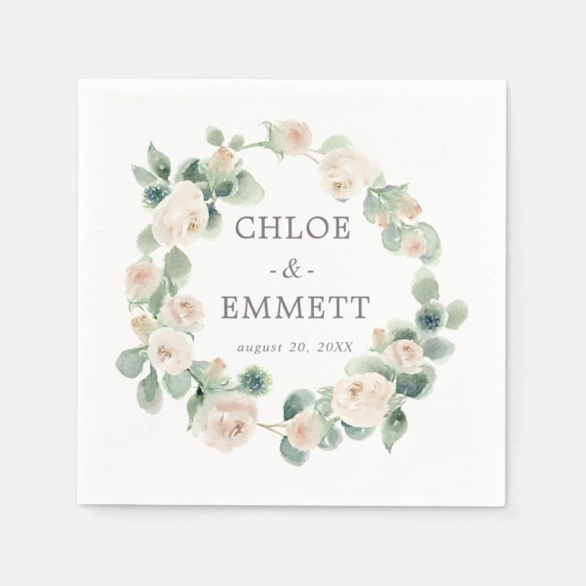Eukalyptus Wedding Napkins Serviette (Vorderseite)