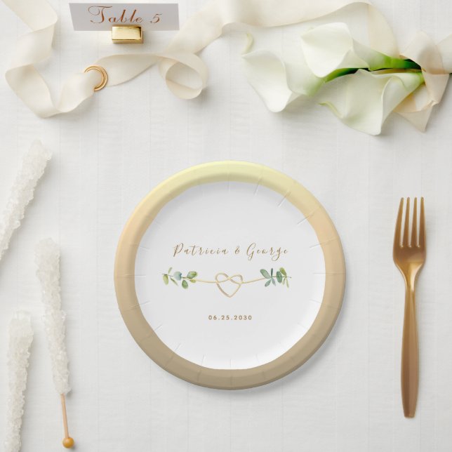 Eukalyptus Wedding Paper Plate Pappteller (Hochzeit)