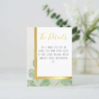 Eukalyptus Wedding Postkarte