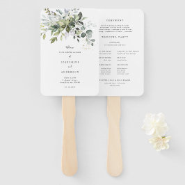 Eukalyptus Wedding Program Fan Fächer