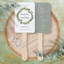 Eukalyptus Wedding Program Woodland Greenery Fächer