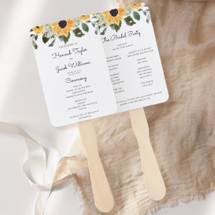 Eukalyptus Wedding Programme Hand Fan Fächer
