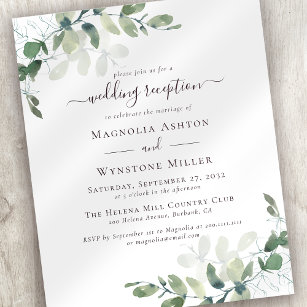 Eukalyptus Wedding Reception Einladung