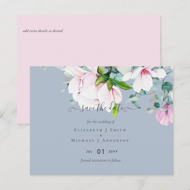 Eukalyptus Wedding Rett Dates Postkarte (Vorne/Hinten)