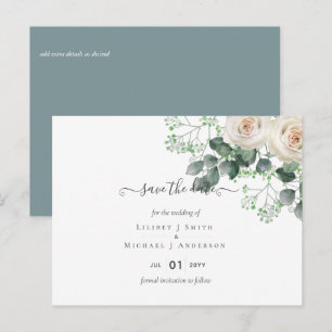 Eukalyptus Wedding Rett Dates Postkarte