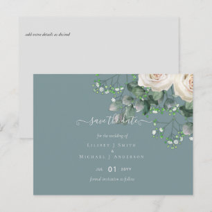 Eukalyptus Wedding Rett Dates Postkarte