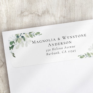 Eukalyptus Wedding Return Address Label