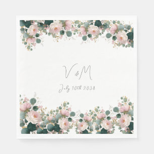 Eukalyptus Wedding Rose Garden Serviette