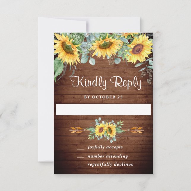 Eukalyptus Wedding RSVP Card (Vorderseite)