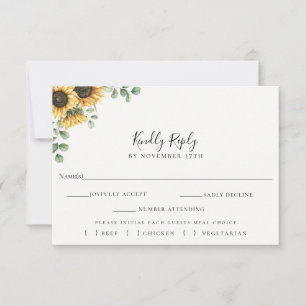 Eukalyptus Wedding RSVP Essenskarte