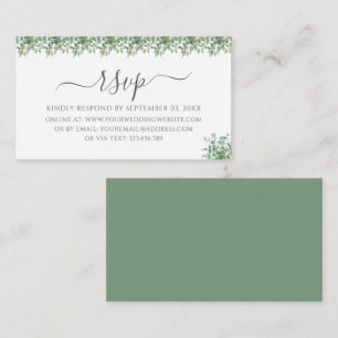 Eukalyptus Wedding RSVP Karte