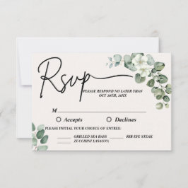 Eukalyptus Wedding RSVP Karte