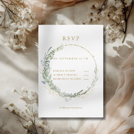 Eukalyptus Wedding RSVP Karte