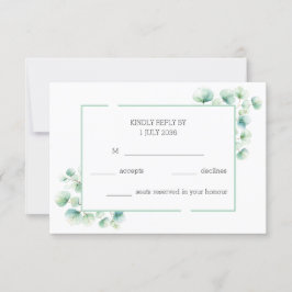 Eukalyptus Wedding RSVP Karte