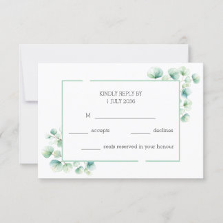Eukalyptus Wedding RSVP Karte