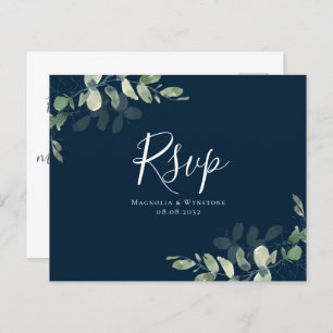 Eukalyptus Wedding RSVP Postcard