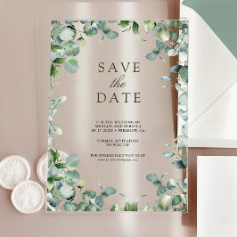 Eukalyptus Wedding Save the Date Acryleinladungen