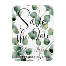 Eukalyptus Wedding Save the Date Magnet