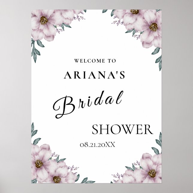 Eukalyptus Wedding Sign Poster (Vorne)