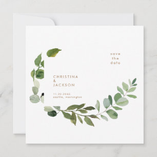 Eukalyptus Wedding Square Save the Date
