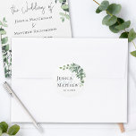 Eukalyptus Wedding Stickers<br><div class="desc">Machen Sie Ihre eigenen Hochzeitsaufkleber mit den Namen der Braut und des Bräutigams und ihrem Hochzeitstag. Schöne rustikale,  handbemalte Eukalyptus-Blätter und botanisches Blattwerk in Weissagtönen,  grün und staubblau. Sehen Sie sich unsere Sammlung für schönere Designs in diesem Hochzeitthema an. Eukalyptus Hochzeitskleber.</div>