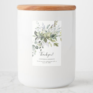 Eukalyptus Wedding Thankyou Food Label Set Lebensmitteletikett