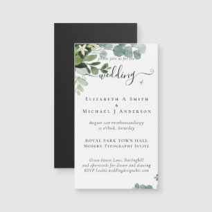 Eukalyptus Wedding Watercolor Grüne Einladungen