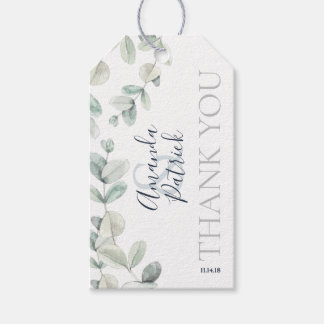 Eukalyptus Wedding Watercolor Tags Geschenkanhänger