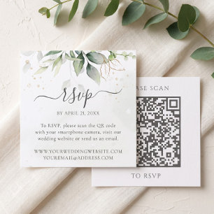 Eukalyptus Wedding Website QR Code UAWG Begleitkarte