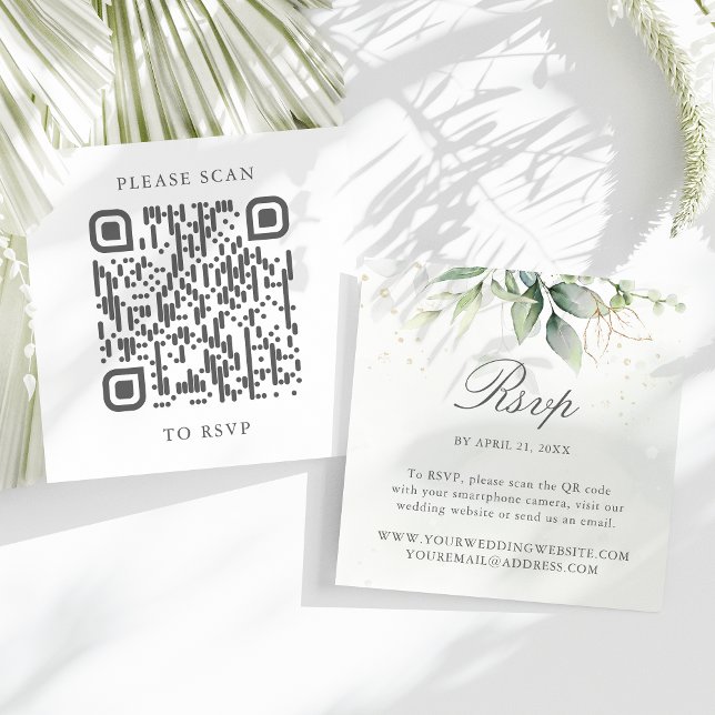 Eukalyptus Wedding Website QR Code UAWG Begleitkarte (Von Creator hochgeladen)