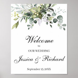 Eukalyptus Wedding Welcome Poster-Zeichen Poster