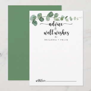 Eukalyptus Wedding Well Hinweiskarte