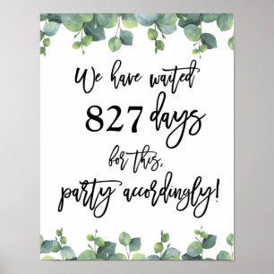 Eukalyptus Wedding wir warten Poster