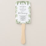 Eukalyptus Wedding Zeremony Program Fächer<br><div class="desc">Eukalyptus Hochzeitsfeier Hand Fan. Hochzeitsfeier Wasserfarbe,  Blumengrün,  rustikale Hochzeit,  elegante Hochzeit,  Eleganter Eukalyptus sukkulent modern</div>