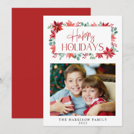 Eukalyptus-Weihnachtsblume Wasserfarben-Foto Feiertagskarte