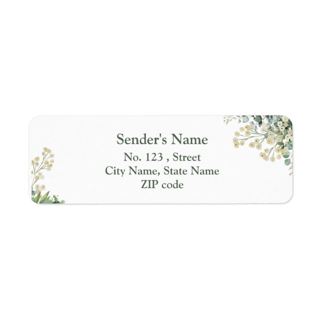 Eukalyptus & Weiße Blumen Botanische Hochzeit (Vorne)