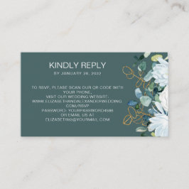 Eukalyptus white Blume aquamarin QR Code Online-UA Begleitkarte