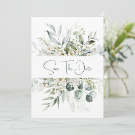 Eukalyptus White Blume Berries Save the Date