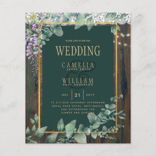 Eukalyptus Wisteria WEDD Rustic Lace INV Flyer