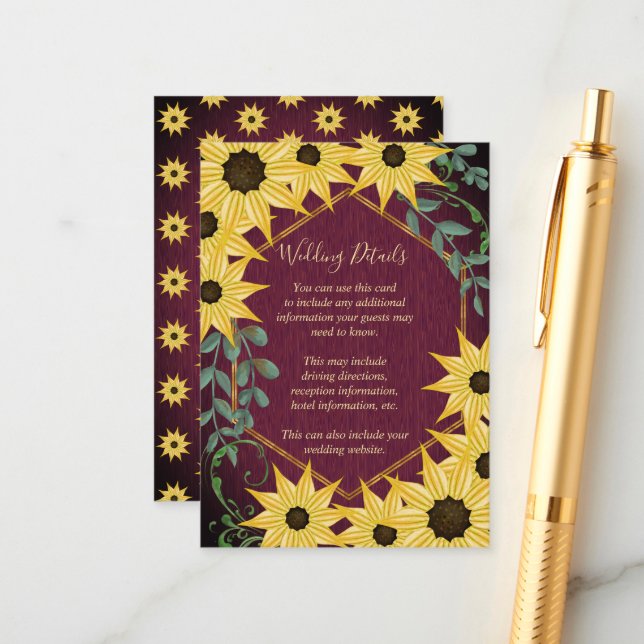 Eukalyptus Wood Watercolor Floral Begleitkarte (Vorderseite/Rückseite Beispiel)