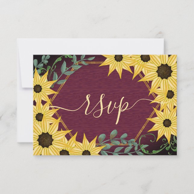 Eukalyptus Wood Watercolor Floral RSVP Karte (Vorderseite)