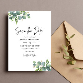 Eukalyptus Woodland Wedding Save The Date