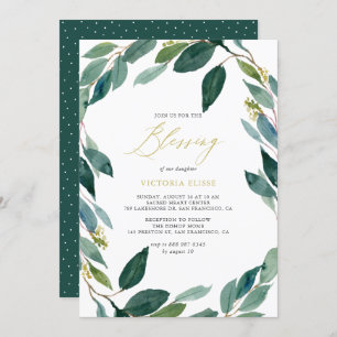 Eukalyptus Wreath Blessing Einladung