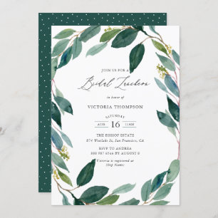 Eukalyptus Wreath Bridal Luncheon Einladung