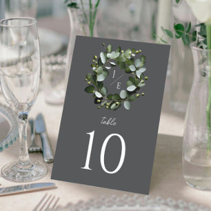 Eukalyptus Wreath   Grau Tischnummer